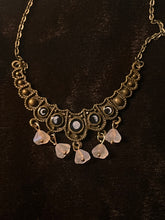 Load image into Gallery viewer, Moon Phases Crescent Necklace with Moonflowers