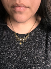 Load image into Gallery viewer, Moon Phases Crescent Necklace with Crystals