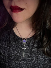 Load image into Gallery viewer, Purple Candles with Crescent Moon