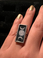 Load image into Gallery viewer, Moon Phases Rectangular Ring size 5-9