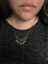 Load image into Gallery viewer, Moon Phases Crescent Necklace with Moonflowers