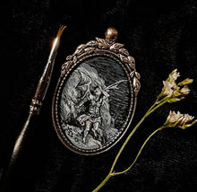 Load image into Gallery viewer, Custom Painted Botanical Victorian Pendant