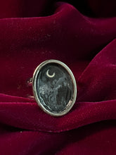 Load image into Gallery viewer, Crescent Moon and Castle Oval Ring size 5-8