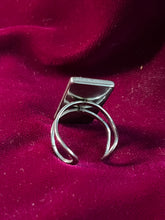 Load image into Gallery viewer, Crescent Moon Rectangular Ring size 5-8