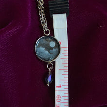 Load image into Gallery viewer, Cloudy Full Moon and Crystal Pendant