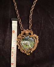 Load image into Gallery viewer, Baroque Cat Skull in a Flowerbed