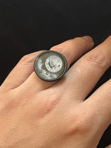 Full Moon and Bats Glow Ring (Sizes 5-9) (B)