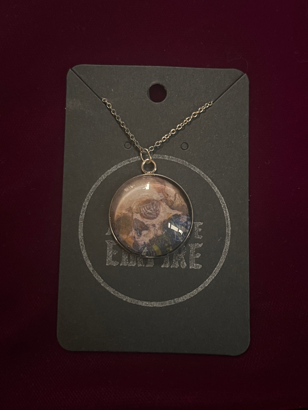Garden Skull Print Pendant