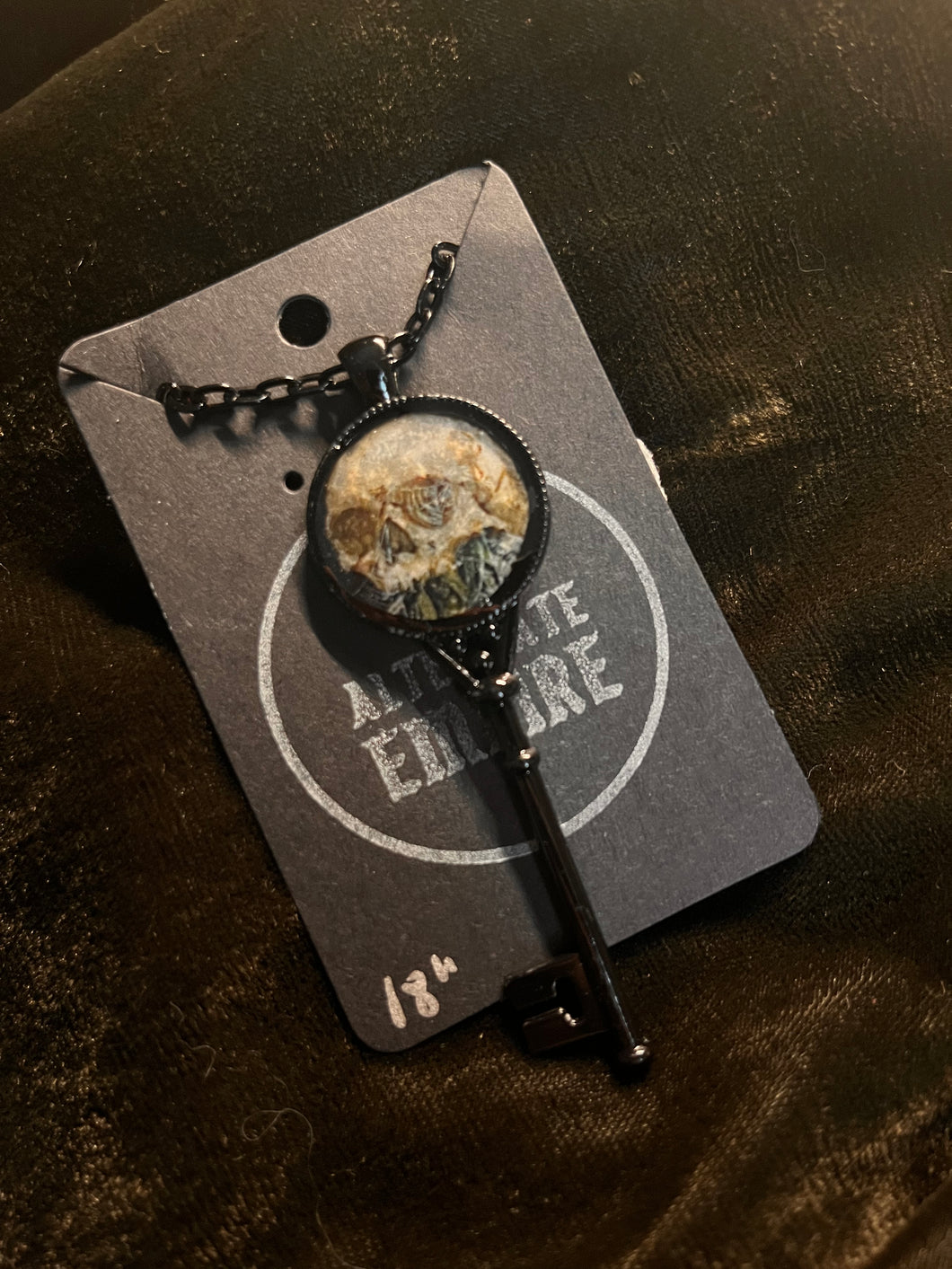 Death Garden print key pendant
