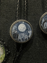 Load image into Gallery viewer, Full moon cemetery bolo tie
