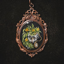 Load image into Gallery viewer, Victorian Skull in a Flowerbed wth Watch
