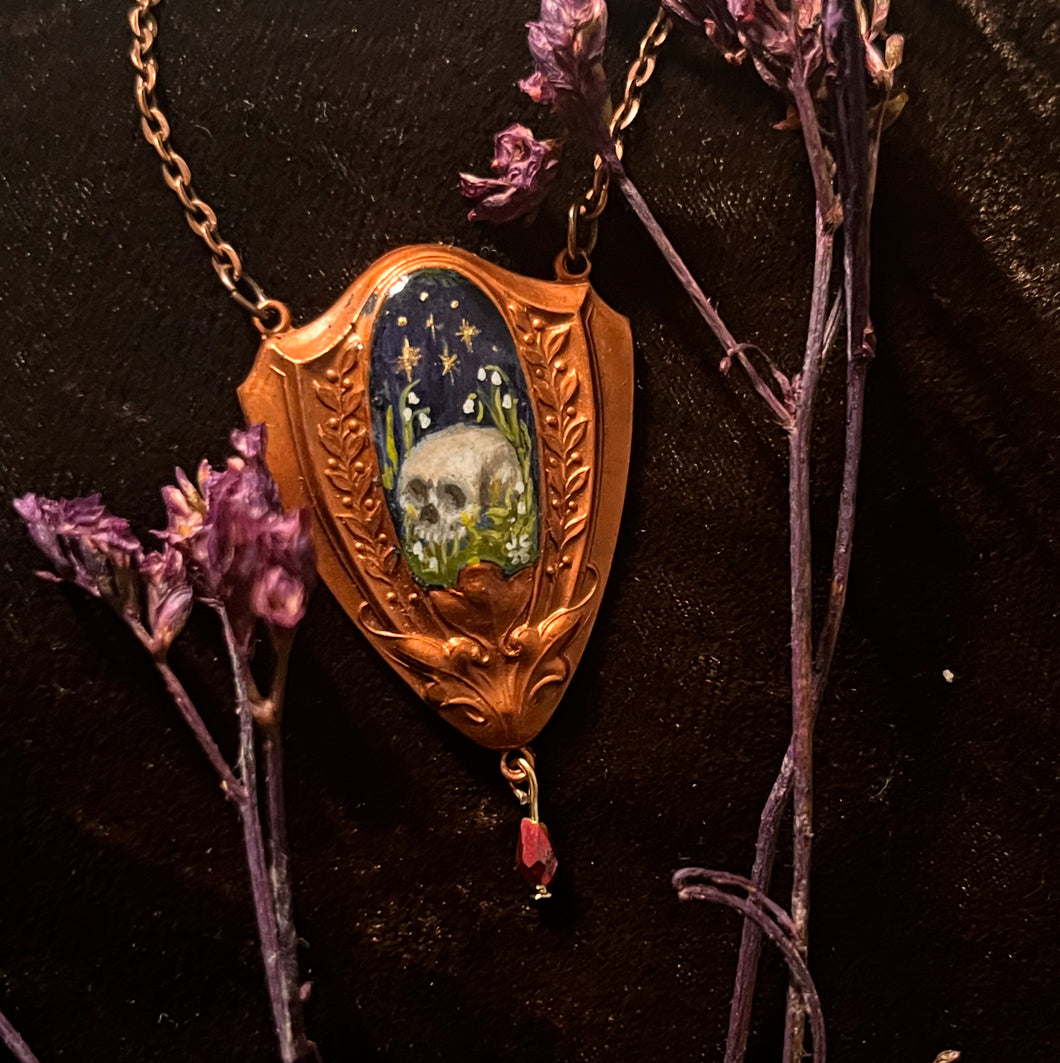 Bury Me Under the Stars Copper Pendant