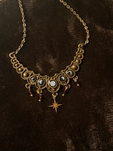 Load image into Gallery viewer, Moon Phases Crescent Necklace with Crystals
