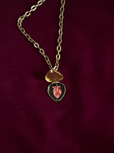 Load image into Gallery viewer, Brass Heart Locket - Golden Bow
