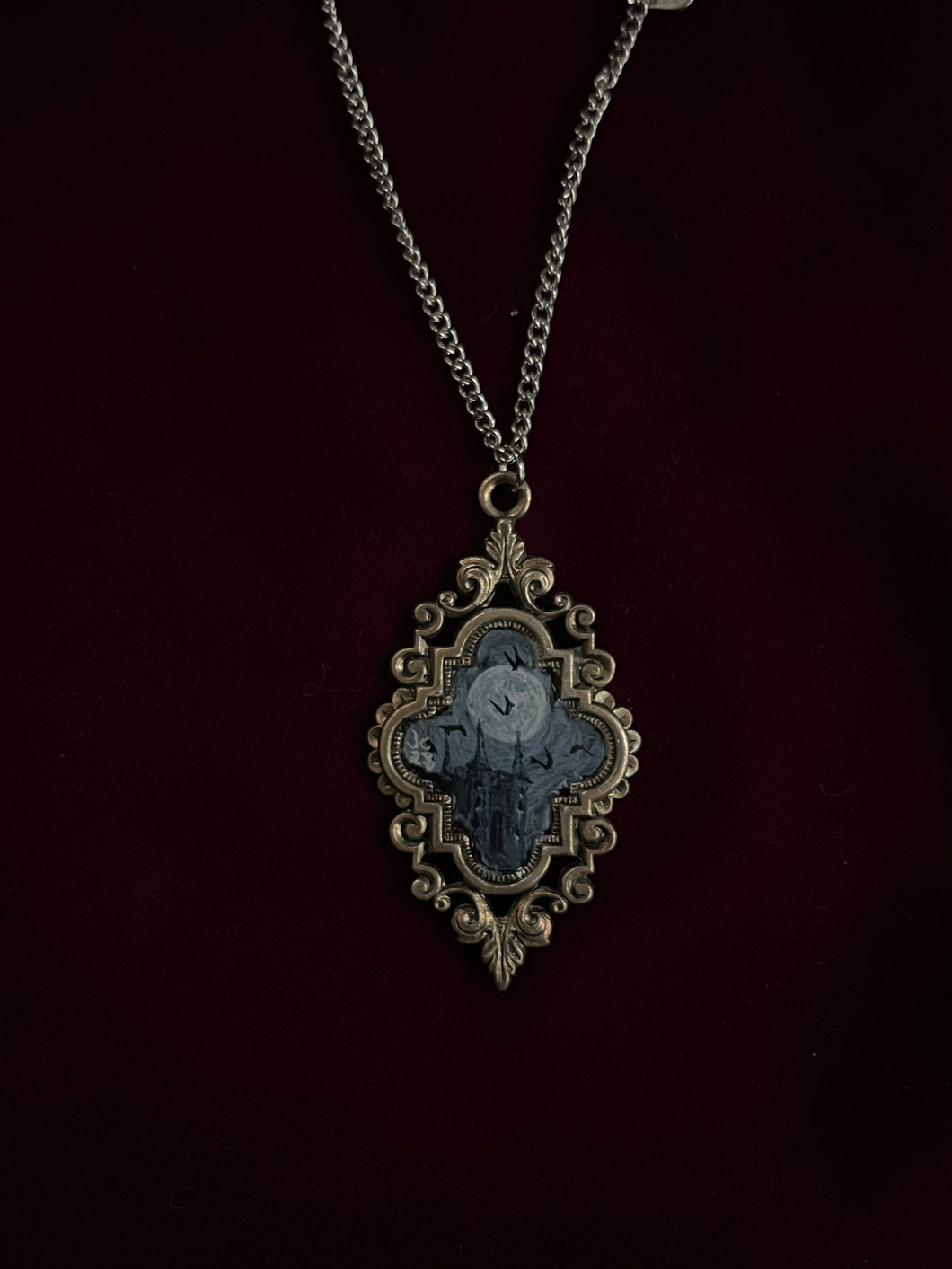 Full Moon and Castle Pendant