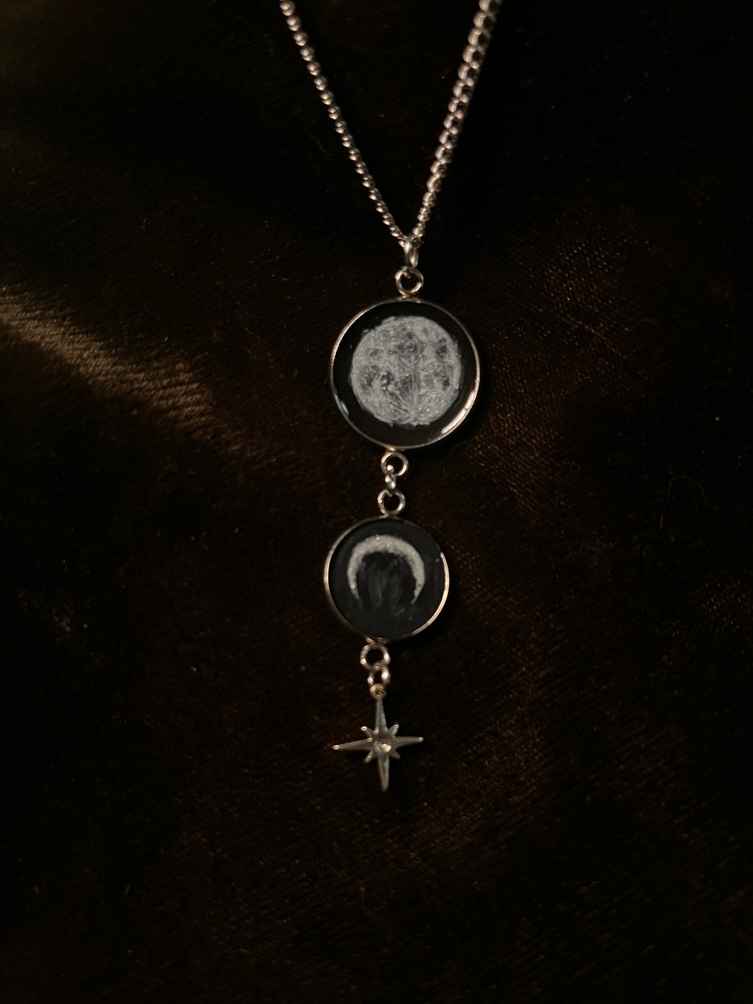 Full Moon and Crescent Moon  Pendant