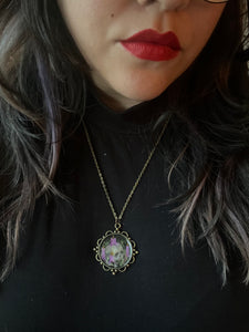 Purple Ritual Skull Necklace