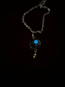 Glowing Full Moon and Crystal Pendant