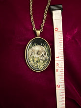 Load image into Gallery viewer, Skull and White Flowers Pendant
