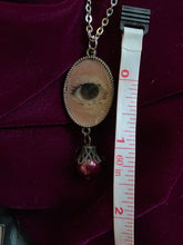 Load image into Gallery viewer, Lover&#39;s Eye Pendant with Purple Bead
