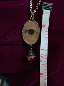 Lover's Eye Pendant with Purple Bead