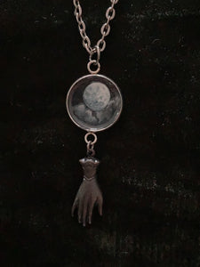 Moon and Hand Pendant