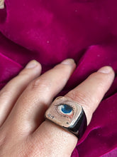 Load image into Gallery viewer, Blue Lover&#39;s Eye Ring Size 11
