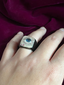 Blue Lover's Eye Ring Size 9