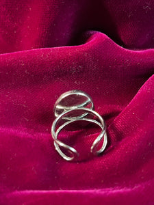 Crescent Moon and Castle Oval Ring size 5-8