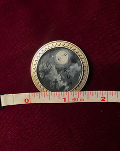 Full Moon and Cemetery Brooch